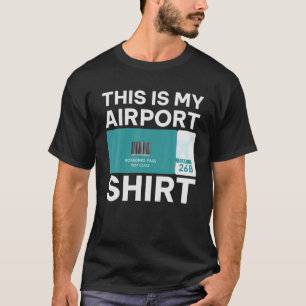 Funny Boardingpass på flygplats, Funny Traveling T Shirt