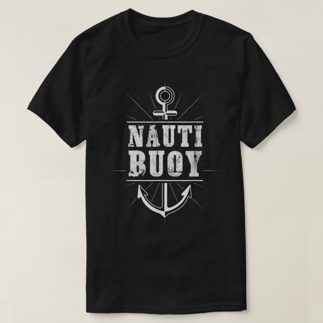 Funny Boat Anchor Nautical Boat Captain Boating  T Shirt (Design framsida)