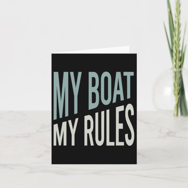 Funny Boater Humor Kort (Framsida)