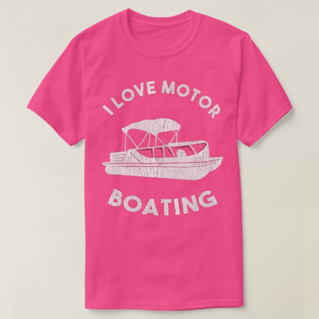 Funny Boater Sjö Life I Kärlek Motor Boating T Shirt (Design framsida)