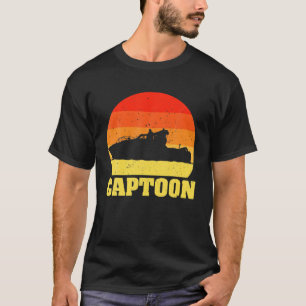 Funny Boating Captoon Pontoon Tritoon Kapten Pont T Shirt