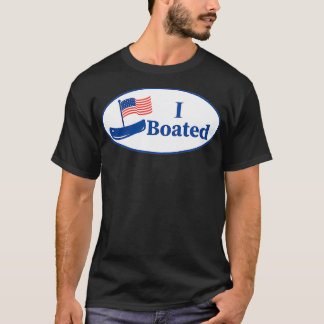 Funny Boating I BOATED Voted Sticker Graphic T Shirt