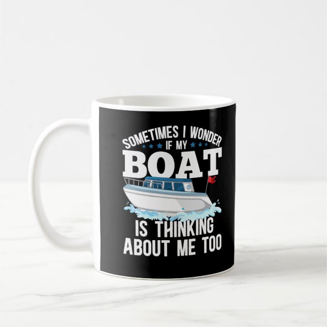 Funny Boating Kapten Sailing Humor Kaffemugg (Vänster)