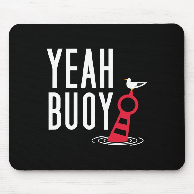Funny Boating Pun Ja Buoy Harbour Cruise Tee Musmatta (Framsidan)