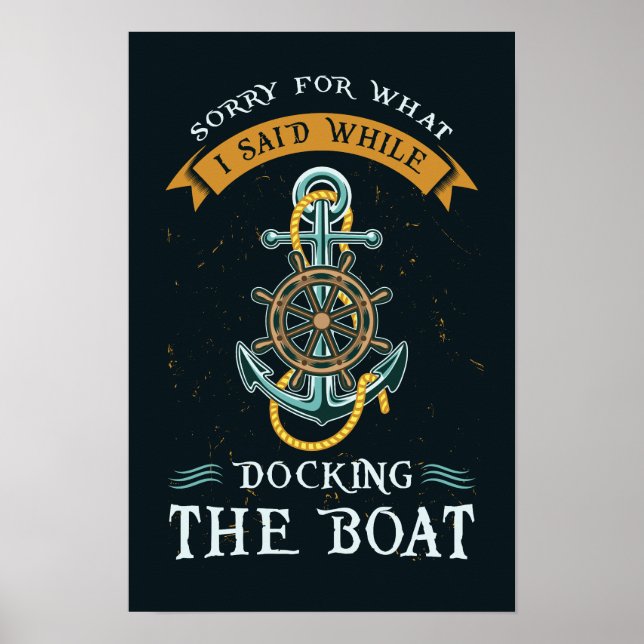 Funny Boating Pun Nautical Sailor Theme Anchor Poster (Framsidan)