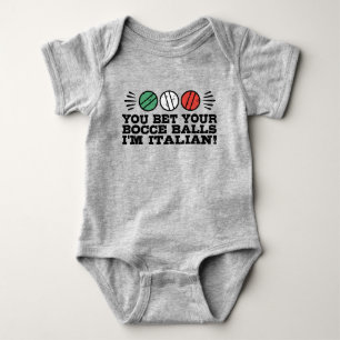 Funny Bocce Boll Baby Bodykostydräkt T Shirt