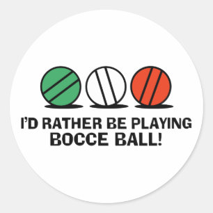 Funny Bocce Boll Runt Klistermärke