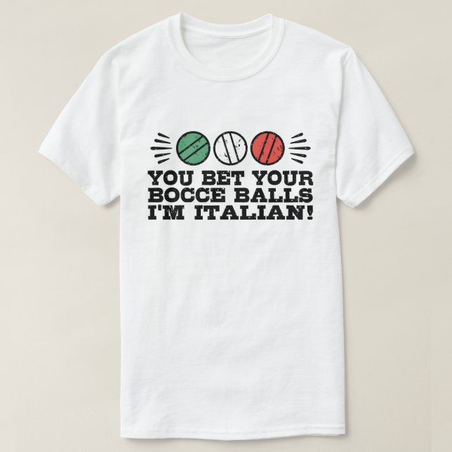 Funny Bocce Boll T Shirt (Design framsida)