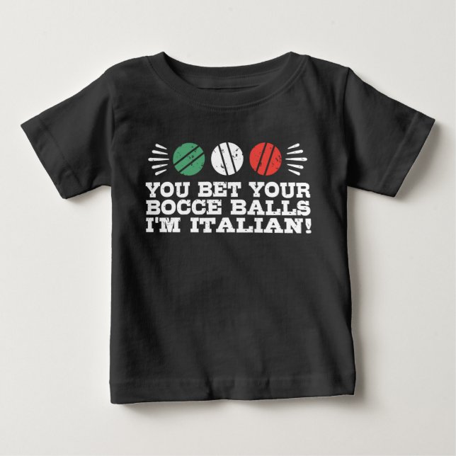 Funny Bocce Boll Tee Shirt (Framsida)