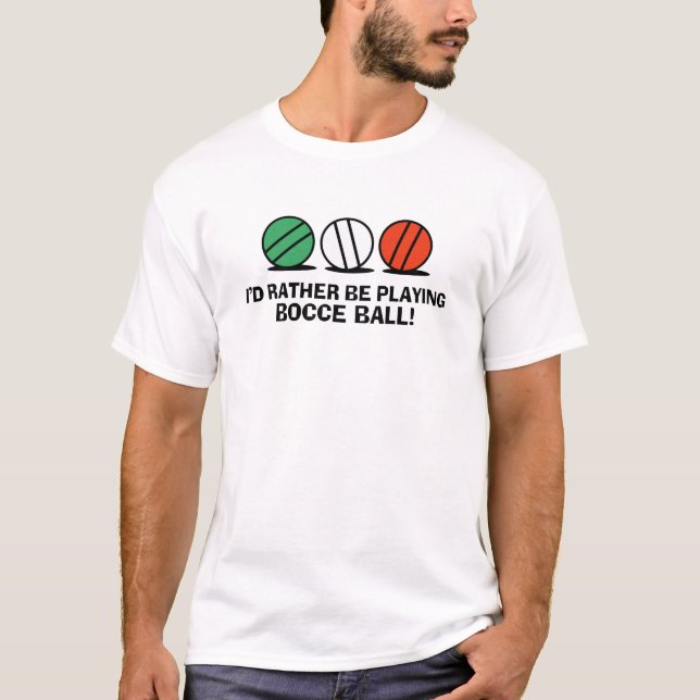 Funny Bocce Boll Tee Shirt (Framsida)