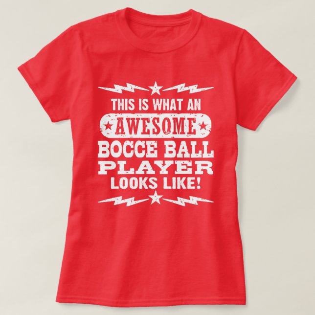 Funny Bocce Boll Tee Shirt (Design framsida)