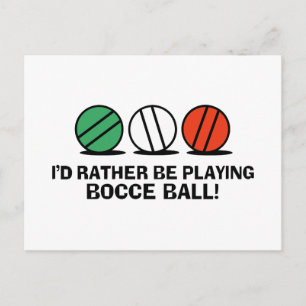 Funny Bocce Boll Vykort