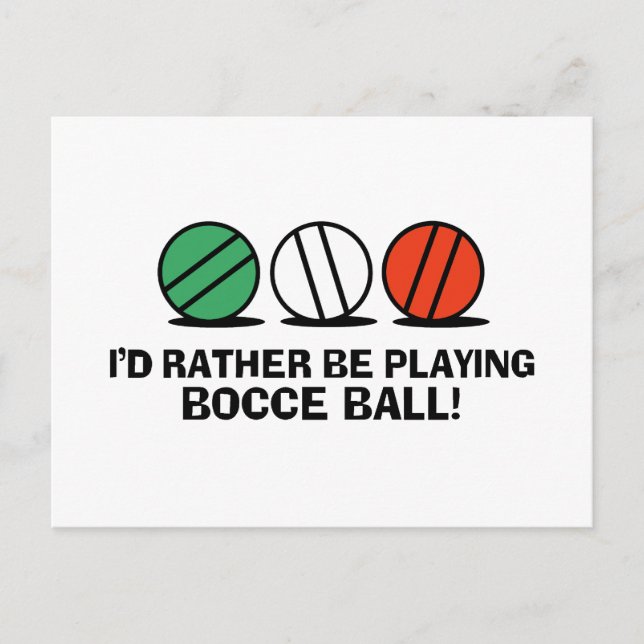 Funny Bocce Boll Vykort (Framsida)