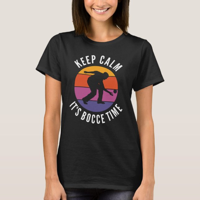 Funny Bocce Bollar Player-Boules Team T Shirt (Framsida)