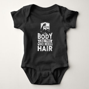  Funny Bodybuilder No Hair Bald Head Idrottsman T Shirt