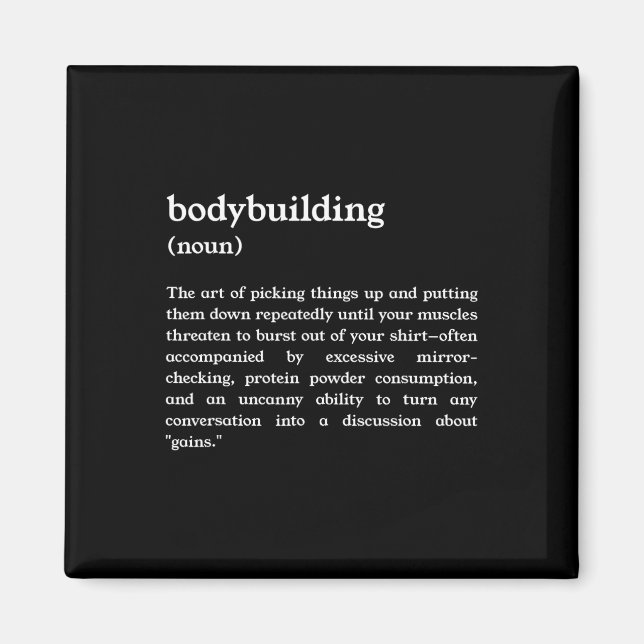 Funny Bodybuilding Definition 1 Magnet (Framsidan)