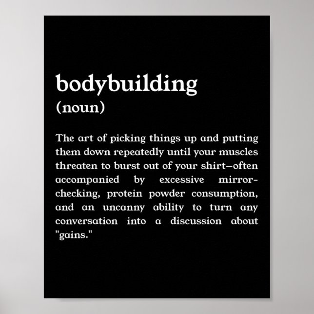 Funny Bodybuilding Definition 1 Poster (Framsidan)