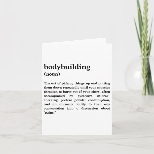 Funny Bodybuilding Definition Kort (Framsida)