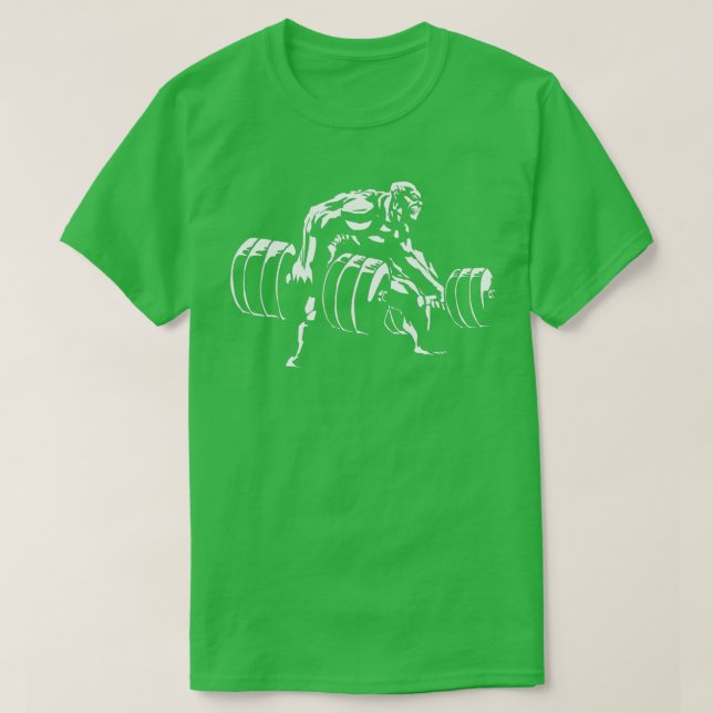 Funny Bodybuilding der Gorilla Ape som gör viktnin T Shirt (Design framsida)