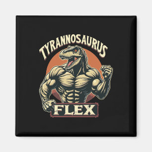 Funny Bodybuilding der Tyrannosaurus Flex Gym T-re Magnet