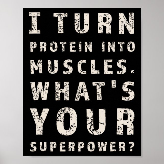 Funny Bodybuilding Fitness Workout Exercise Traini Poster (Framsidan)