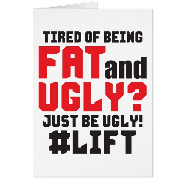 Funny Bodybuilding Gym Hälsningskort (Framsidan)