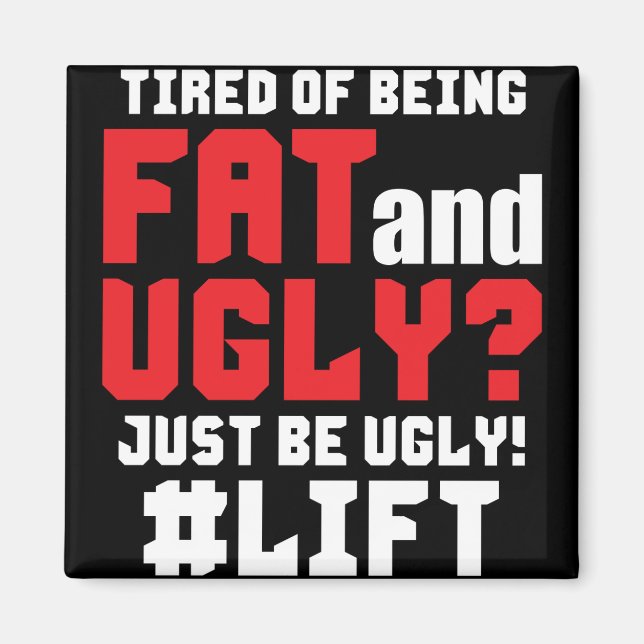 Funny Bodybuilding Gym Magnet (Framsidan)
