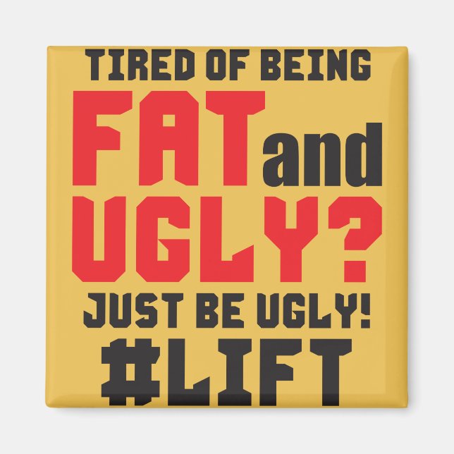 Funny Bodybuilding Gym Magnet (Framsidan)