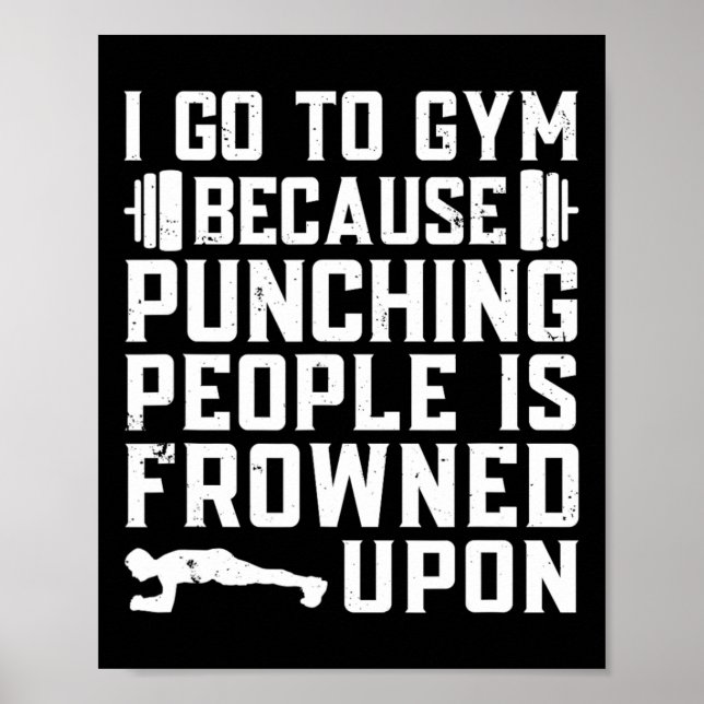 Funny Bodybuilding Gym Quote Poster (Framsidan)