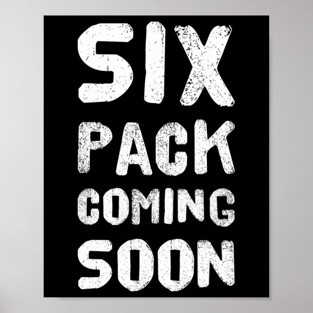 Funny Bodybuilding Gym Training 6 Pack kommer snar Poster (Framsidan)