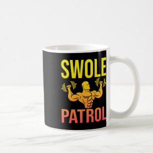 Funny Bodybuilding Swole Patrol Weightlifter Sayin Kaffemugg