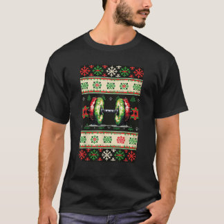 Funny Bodybuilding Ugly Sweater Weightlift Dumb T Shirt