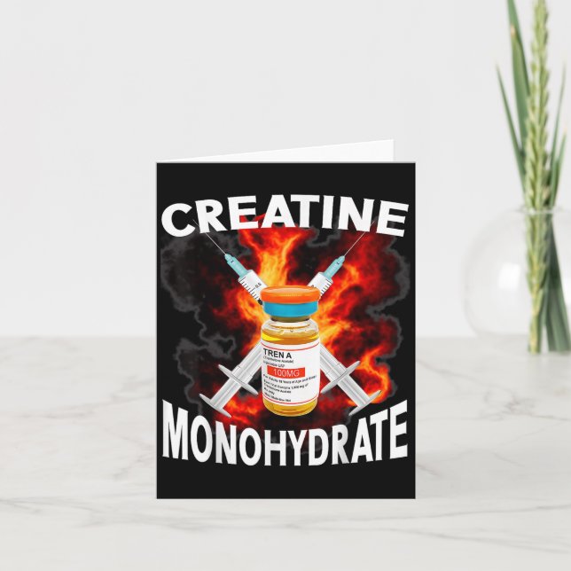 Funny Bodybuilding Weightlyftande Creatine Monohyd Kort (Framsida)