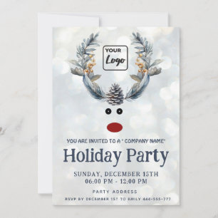 Funny boho renar helgdag logotyp company inbjudningar