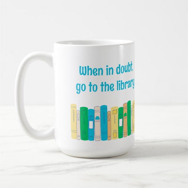 Funny bok älskare bibliotek mugg (Vänster)