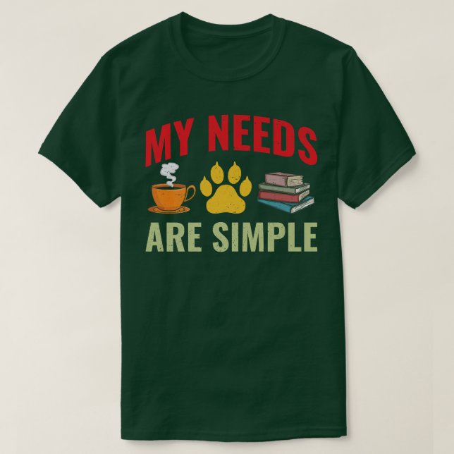 Funny bok älskare-kaffe Hund Bok T Shirt (Design framsida)