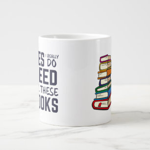 Funny Bok Collector Beroende till läsning Jumbo Mugg