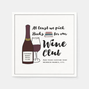 Funny Bok Klubb Drick Vin Klubb Girls Night Out Pappersservett