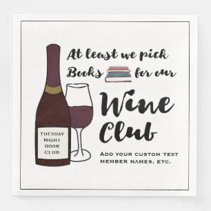 Funny Bok Klubb Drick Vin Klubb Girls Night Out Pappersservett