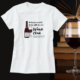Funny Bok Klubb | Drick Vin Klubb Girls Night Out T Shirt