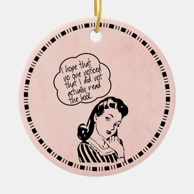 Funny Bok Klubb Julgransprydnad Keramik (Framsidan)