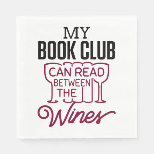 Funny Bok Klubb Vin Pappersservett