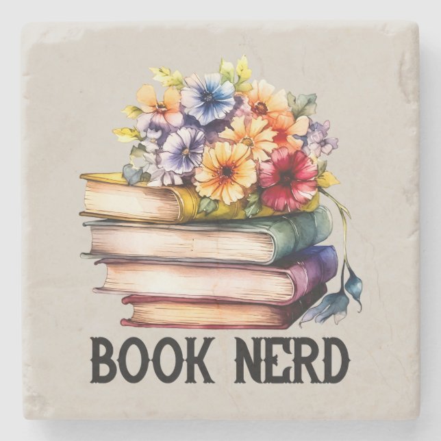 Funny bok nerd ord art stenunderlägg (Framsidan)