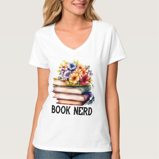 Funny bok nerd ord art t shirt (Framsida)