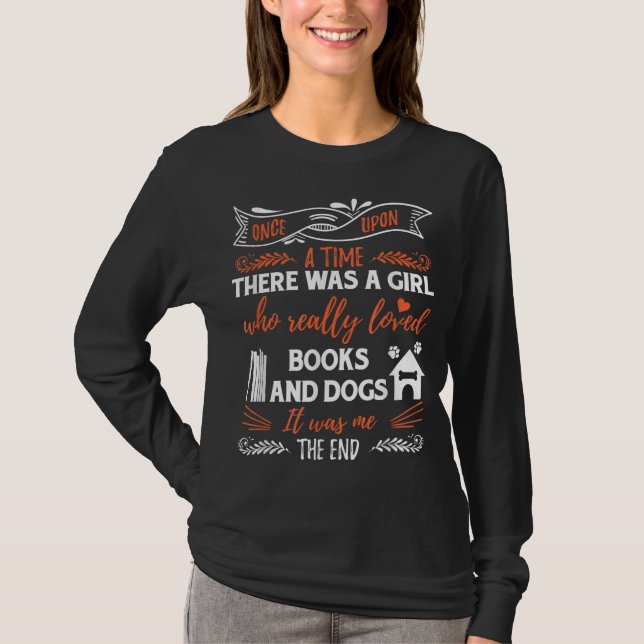 Funny Bok Reader Hund älskare Bevackra Cute Gift T Shirt (Framsida)