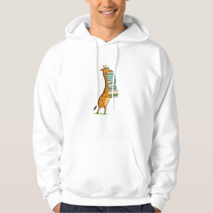 Funny Bok Reading Giraffe I Kärlek My Bibliotek Hoodie