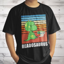 Funny Bok Readosaurus Dinosaur Reading Dino Retro
