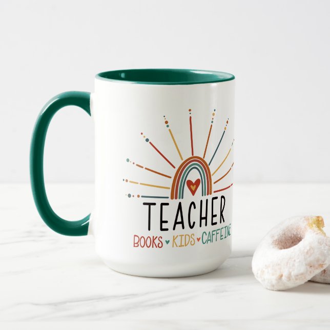 Funny Bokar Kids Caffeine Teacher Mugg (Med munk)