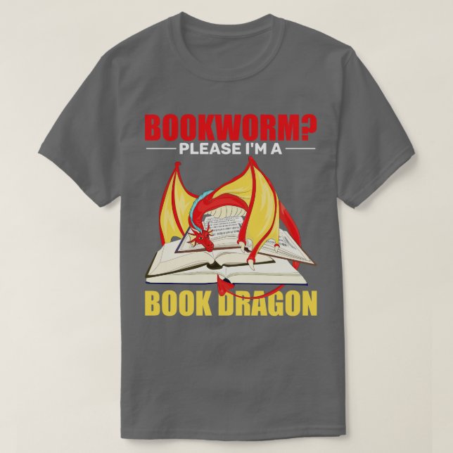 Funny bokmask Läsning Mythical Creature Bok Drag T Shirt (Design framsida)