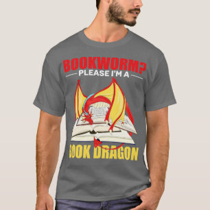 Funny bokmask Läsning Mythical Creature Bok Drag T Shirt